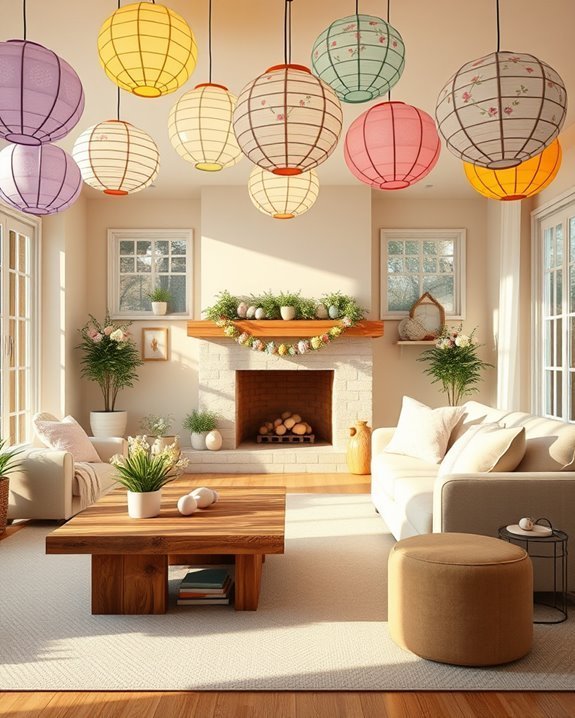 colorful festive paper lanterns