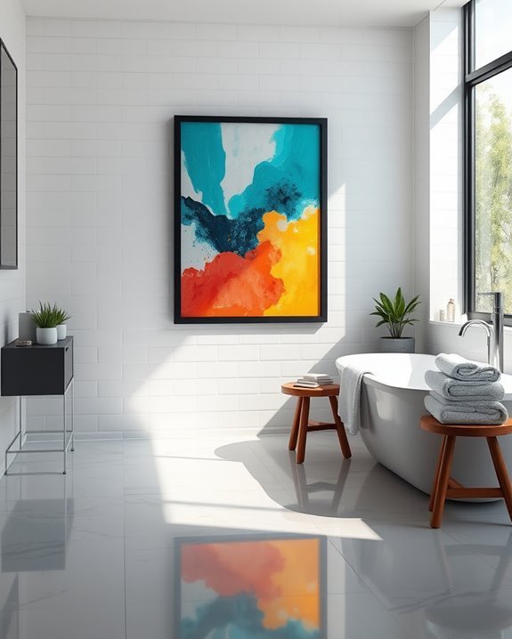 colorful framed art decor