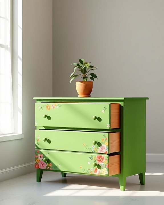 colorful furniture transformation technique