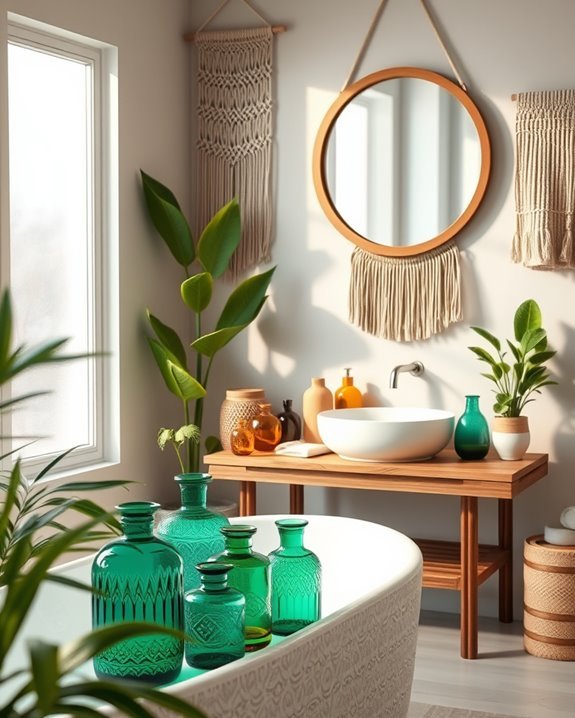 colorful glassware for decor