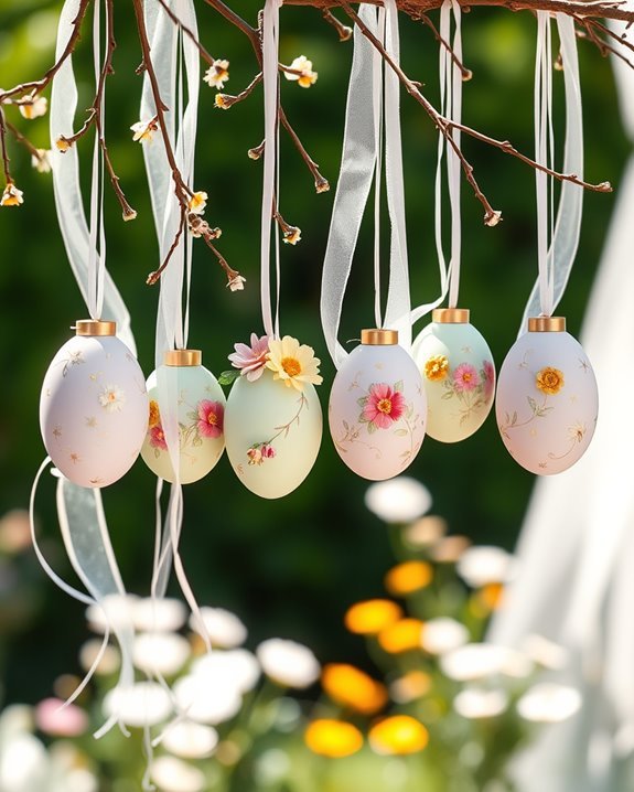 colorful hanging egg crafts