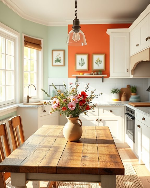 colorful kitchen accent walls