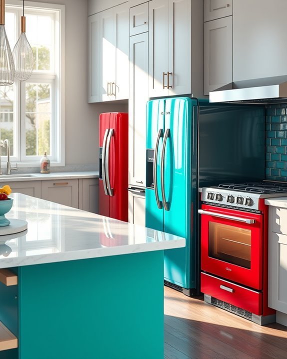 colorful kitchen appliance finishes
