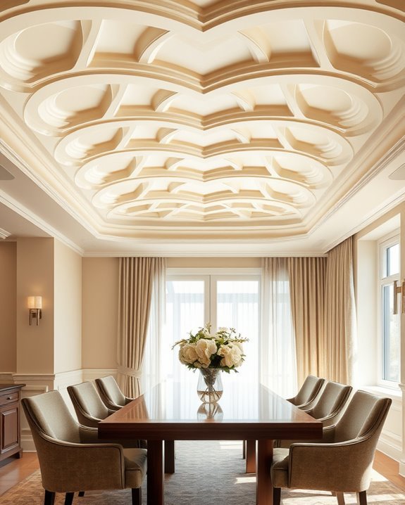 colorful multi layered tray ceilings