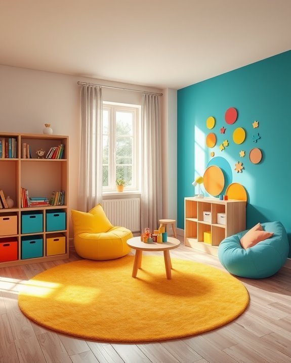 colorful organized play spaces