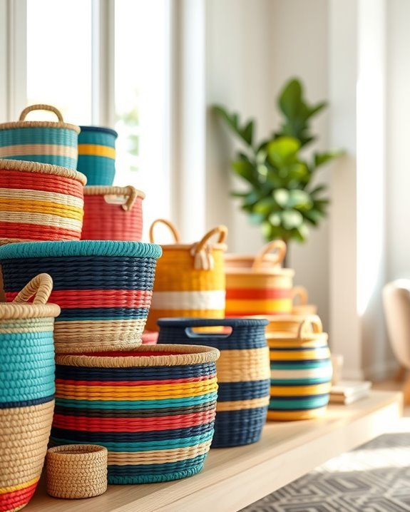 colorful organized storage solutions