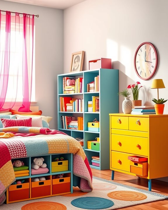 colorful organized storage solutions