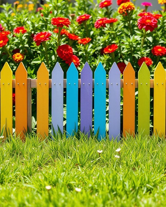colorful outdoor fence ideas