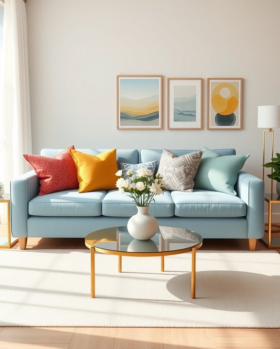 colorful pillows enhance tranquility