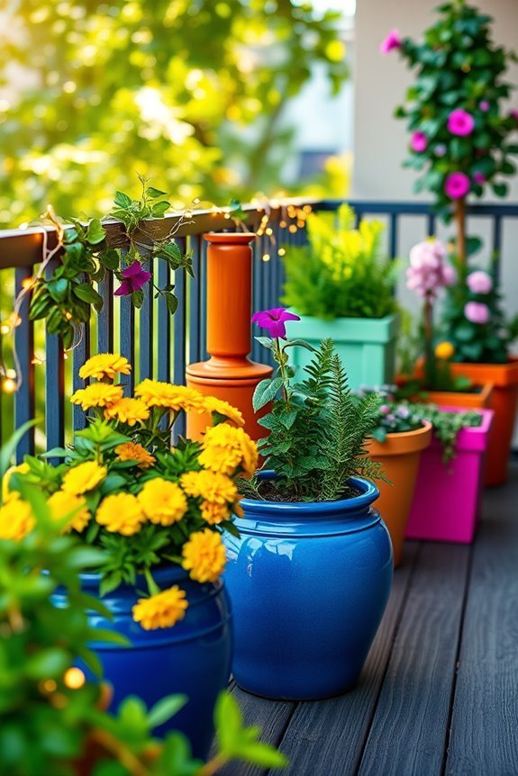 colorful planters energize spaces