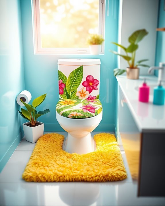 colorful playful toilet wraps