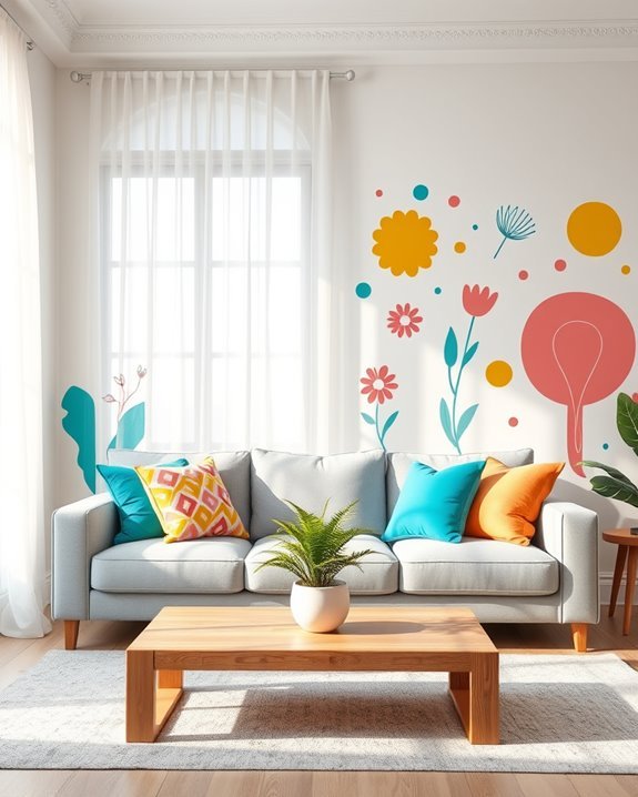 colorful removable wall decor