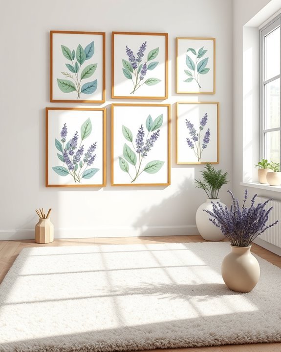colorful sage lavender prints