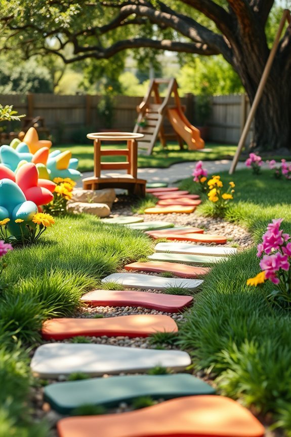 colorful stepping stones adventure