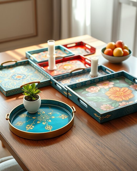 colorful versatile serving trays