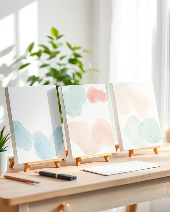 colorful watercolor canvas art