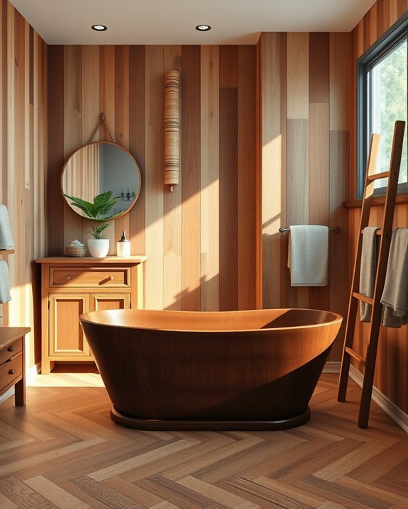combining wood finishes creatively