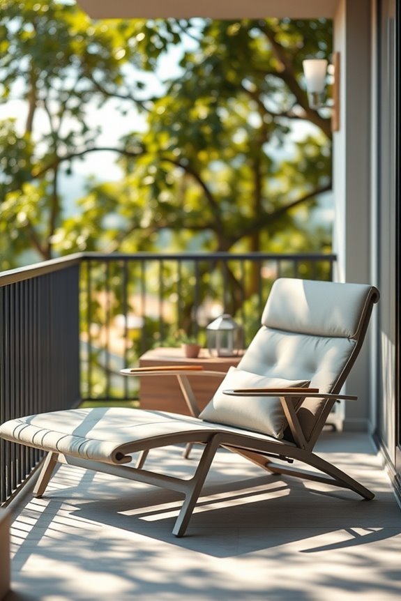 comfortable adjustable balcony seating