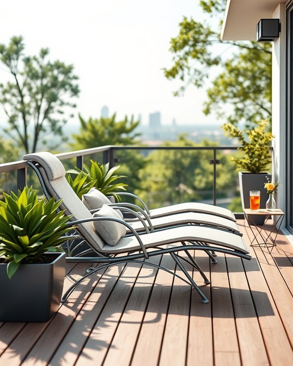 comfortable adjustable outdoor seating