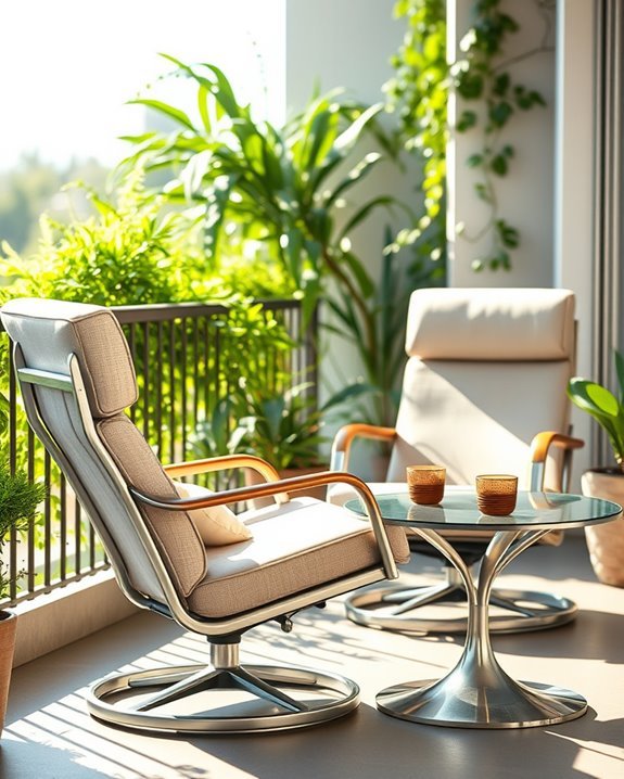 comfortable adjustable outdoor seating