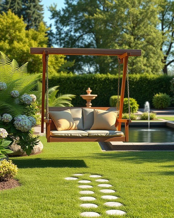 comfortable backyard swing chair
