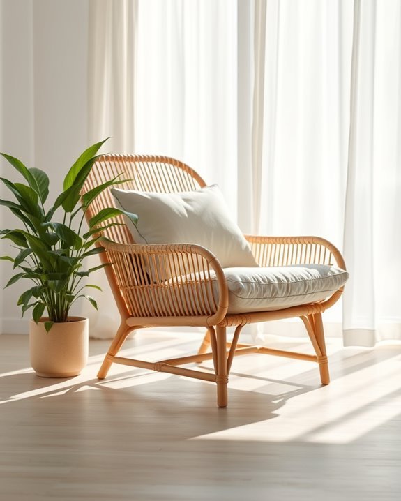 comfortable bamboo lounge chair