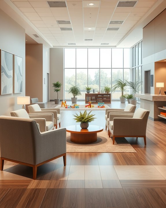 comfortable family waiting areas