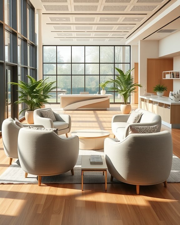 comfortable healthcare seating arrangements