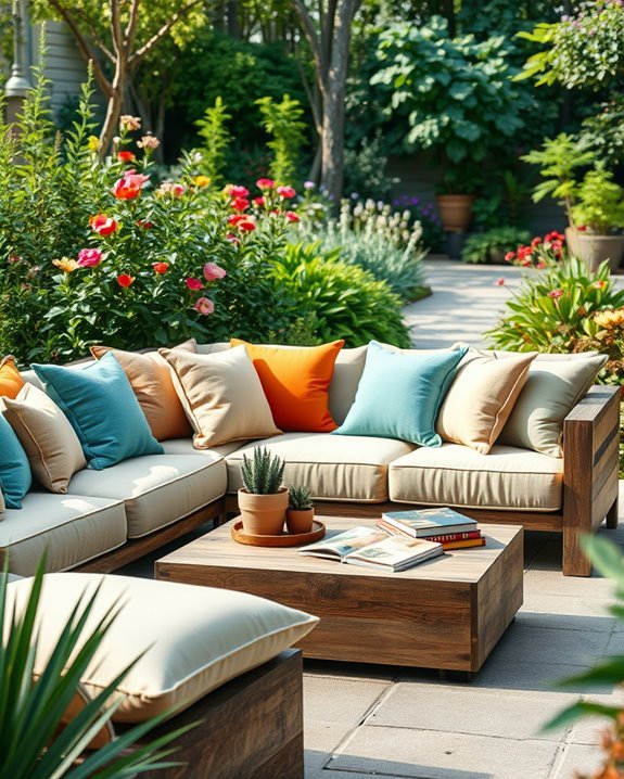 comfortable outdoor decor accessories