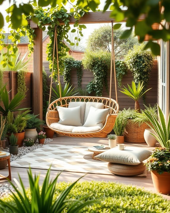 comfortable outdoor swing chair