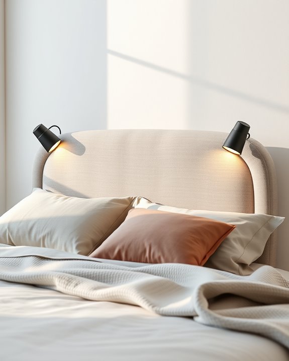 comfortable reading backrests illuminated