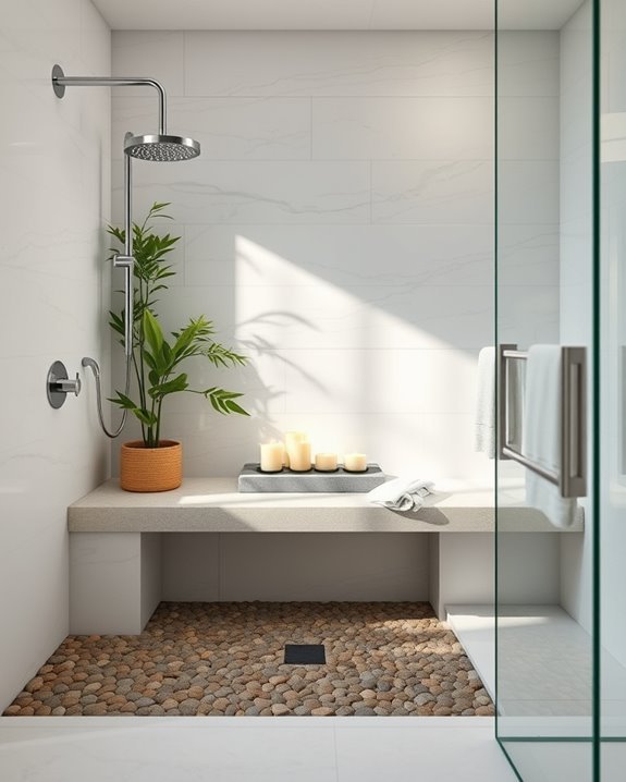 comfortable stylish shower seating