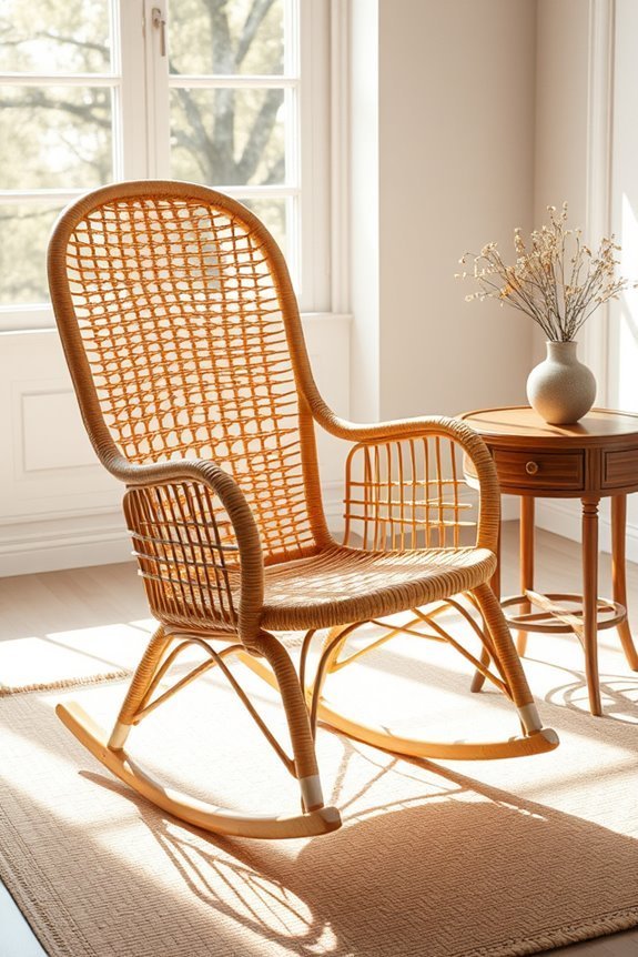 comfortable timeless rattan rocking