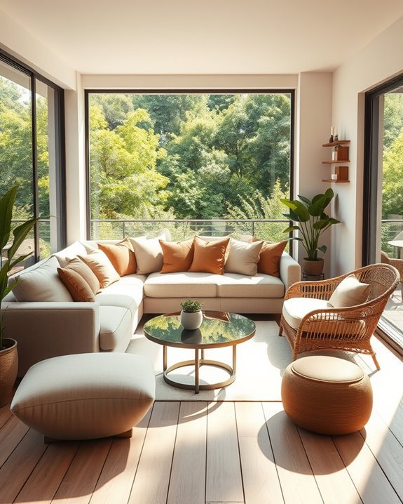 comfortable vibrant inviting lounge