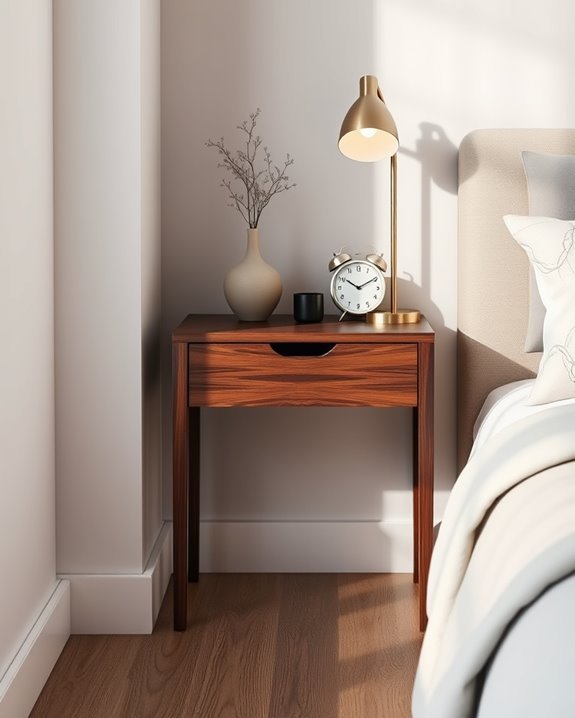 compact dark wood tables