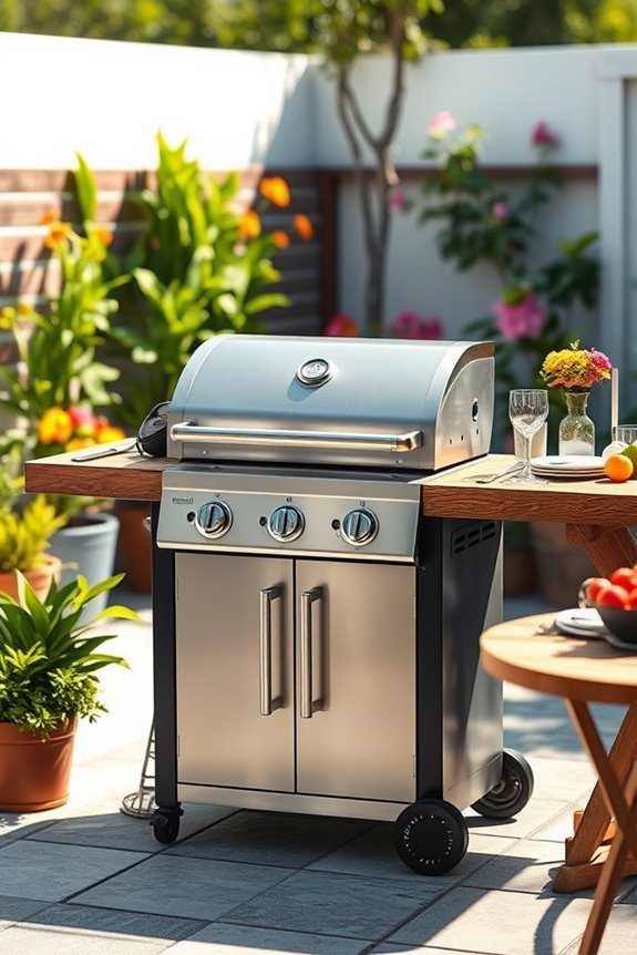 compact outdoor bbq organization