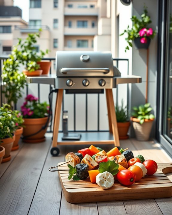 compact outdoor grilling station