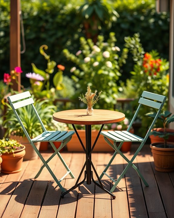 compact stylish outdoor seating