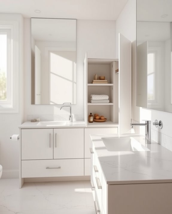 concealed storage for bathrooms