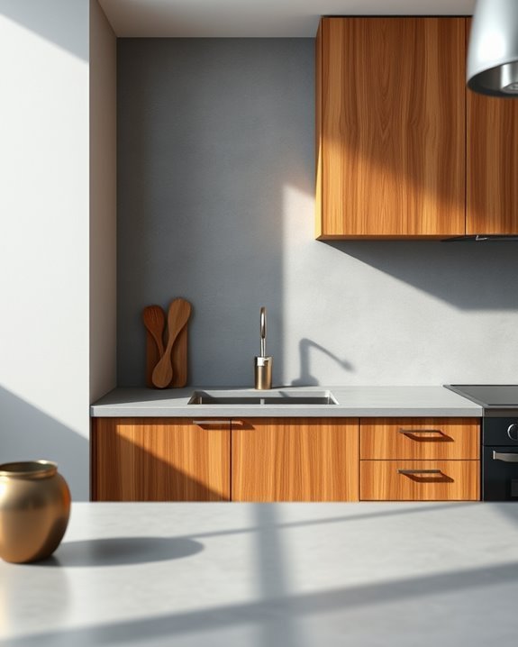 concrete and wood elegance