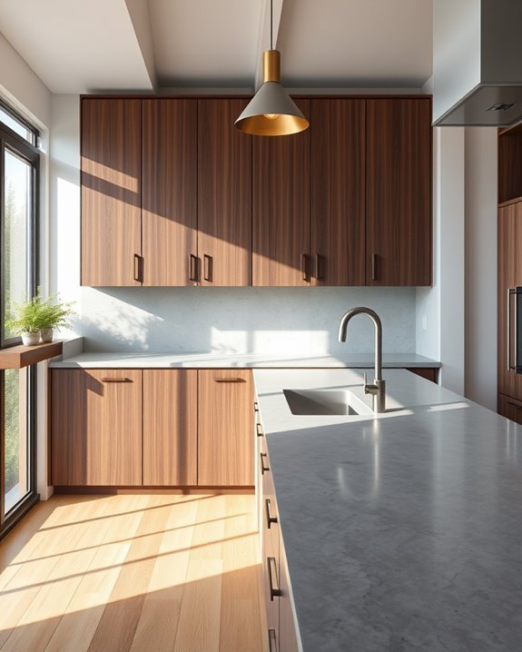 concrete and wood harmony