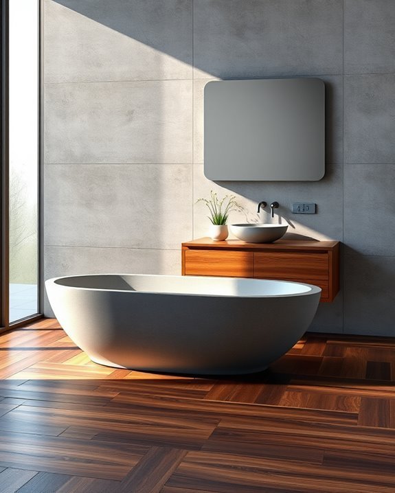 concrete and wood harmony