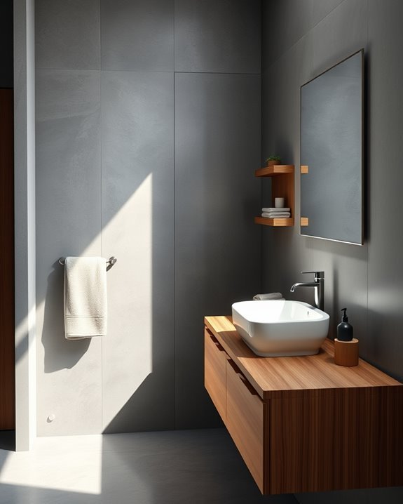concrete and wood harmony
