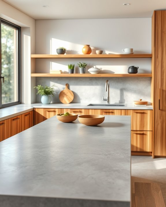 concrete and wood harmony