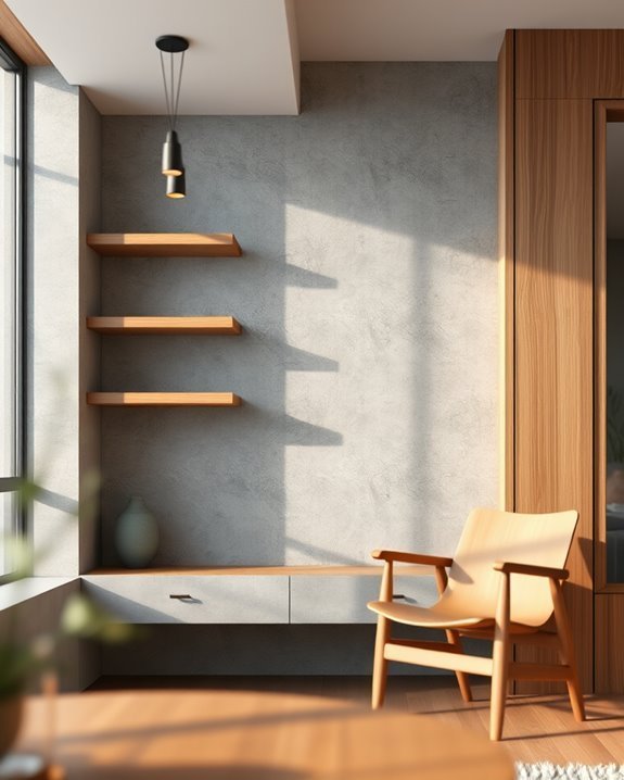 concrete and wood harmony