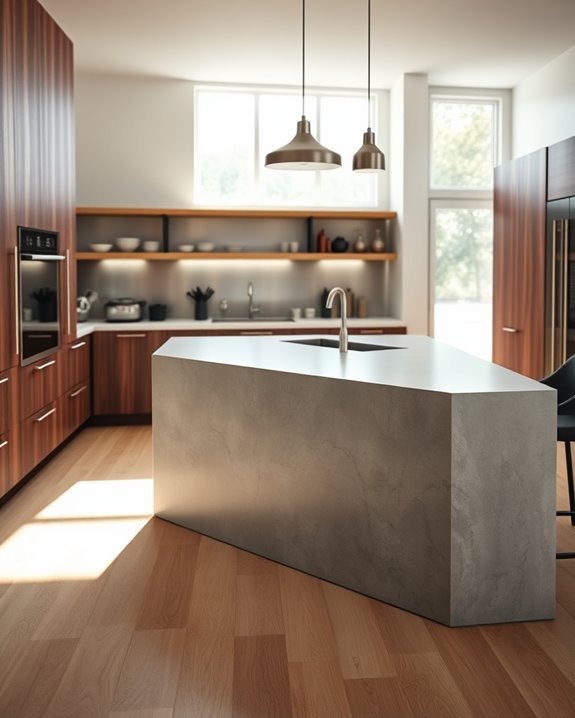 concrete and wood harmony