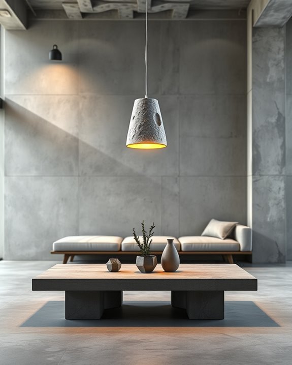 concrete lighting for modern aesthetics
