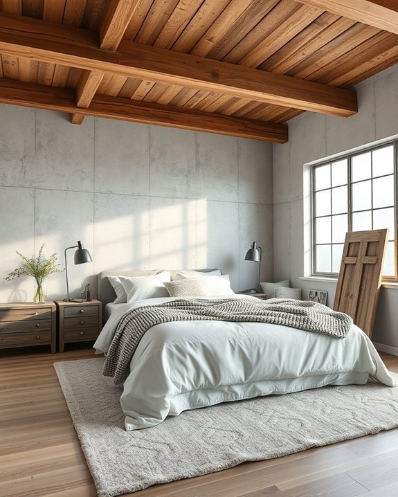 concrete meets rustic charm