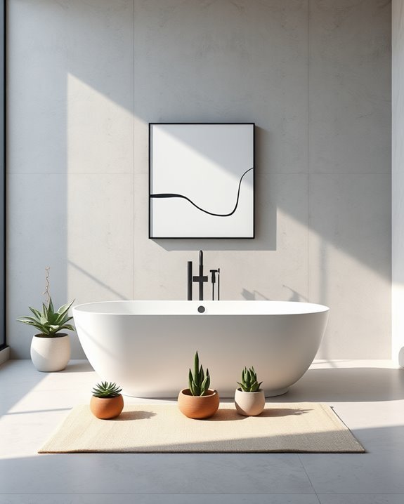 concrete minimalist bathroom design