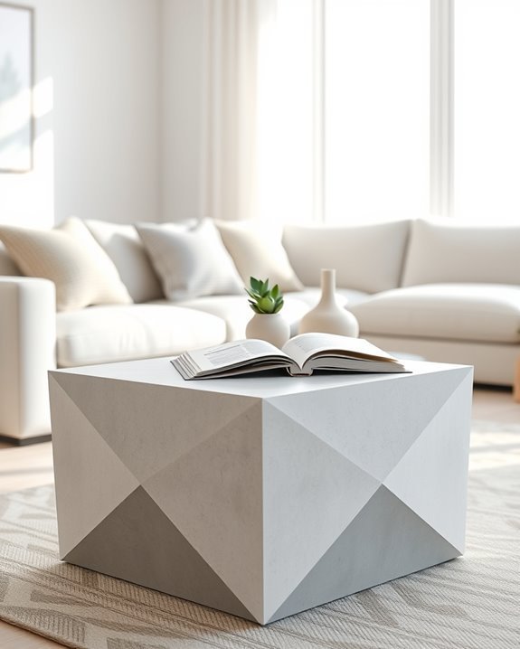 concrete side table design